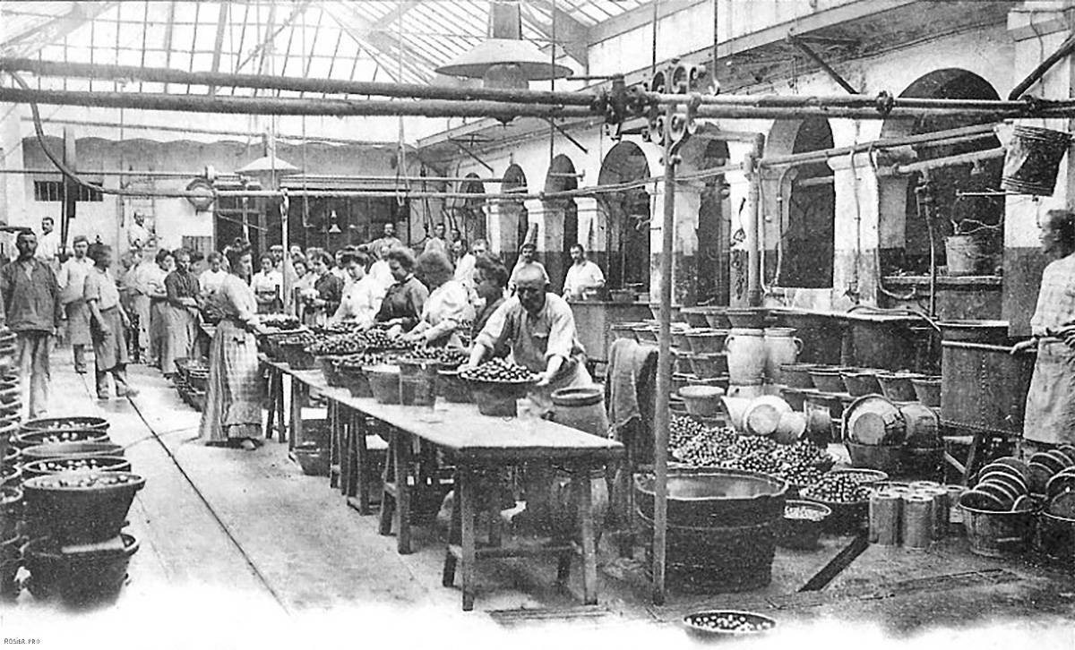 Carte postale ancienne, Apt - Intérieur d'une fabrique de Fruit Confits