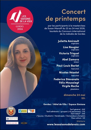 Les Saisons de la Voix 2026 à Gordes - ROSIER partenaire officiel des concerts des Saisons de la Voix depuis 2008.
