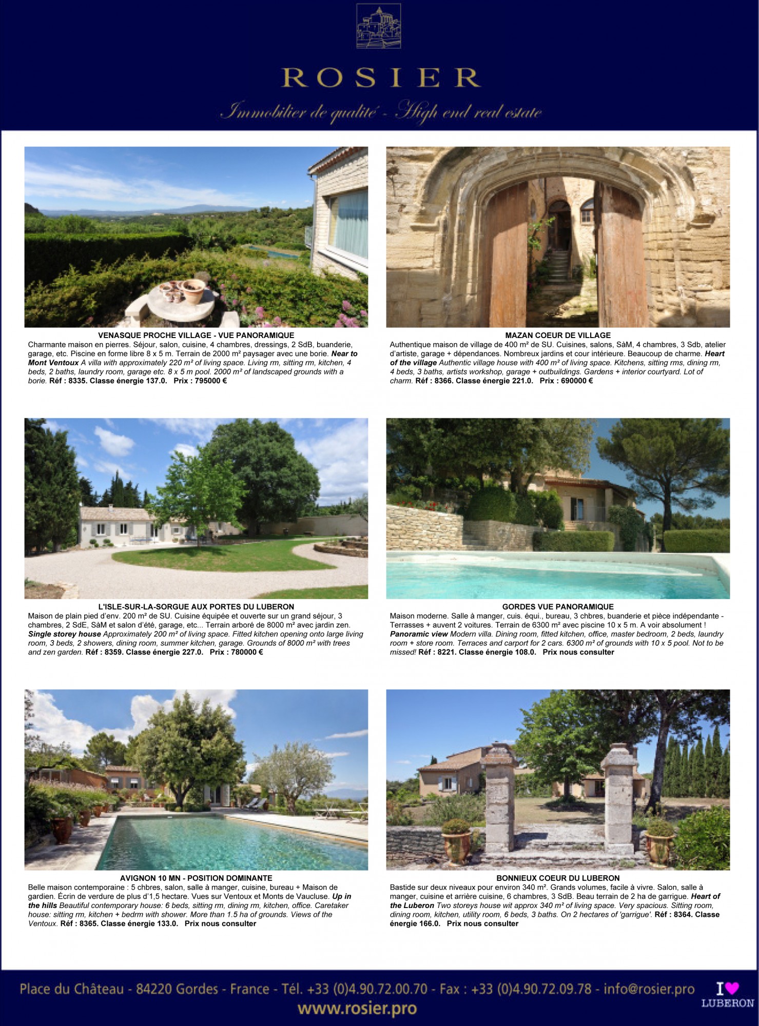 Publicité MAISONS et APPARTEMENTS