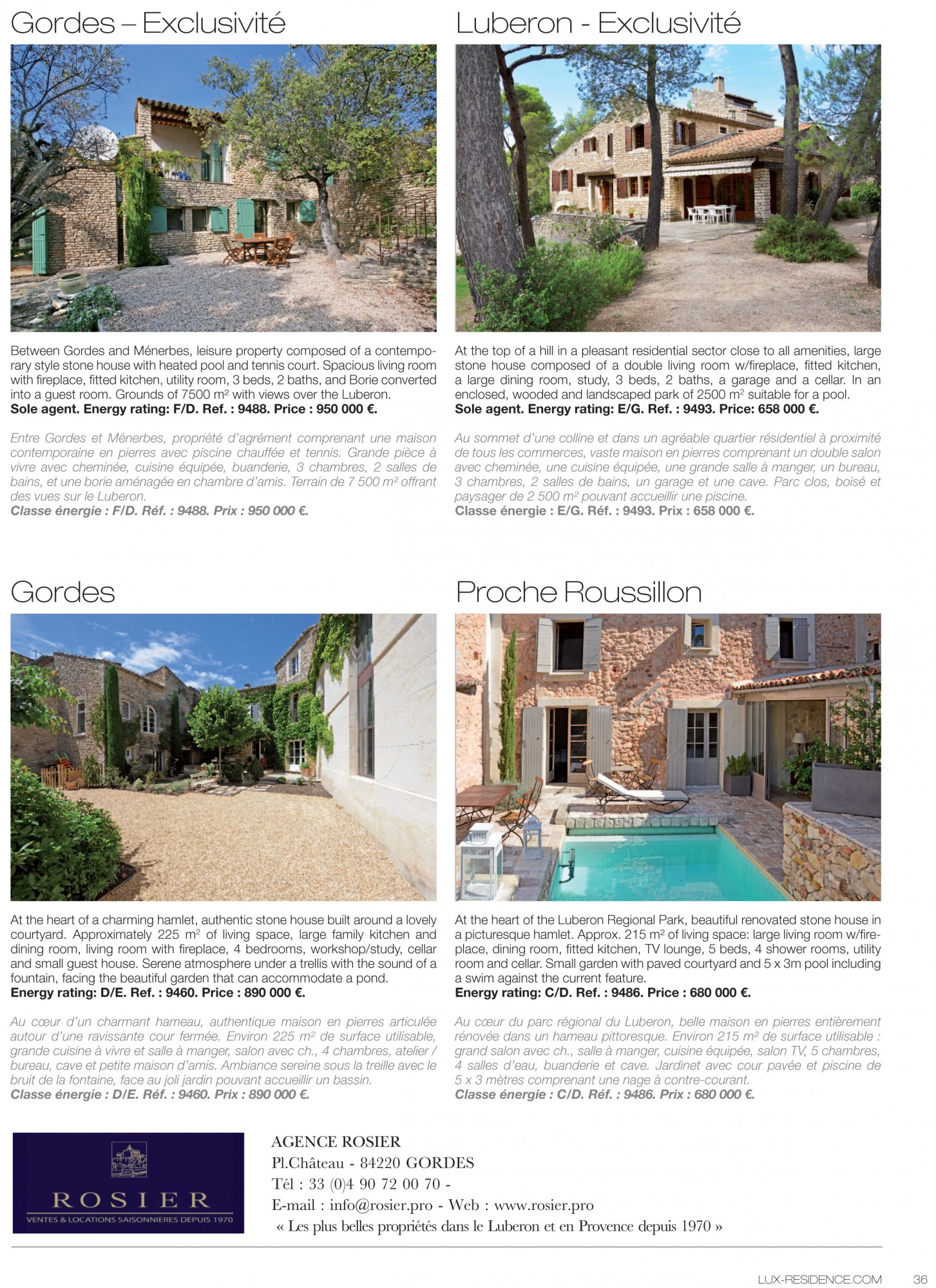 Lux Résidence, publicité Rosier Immobilier
