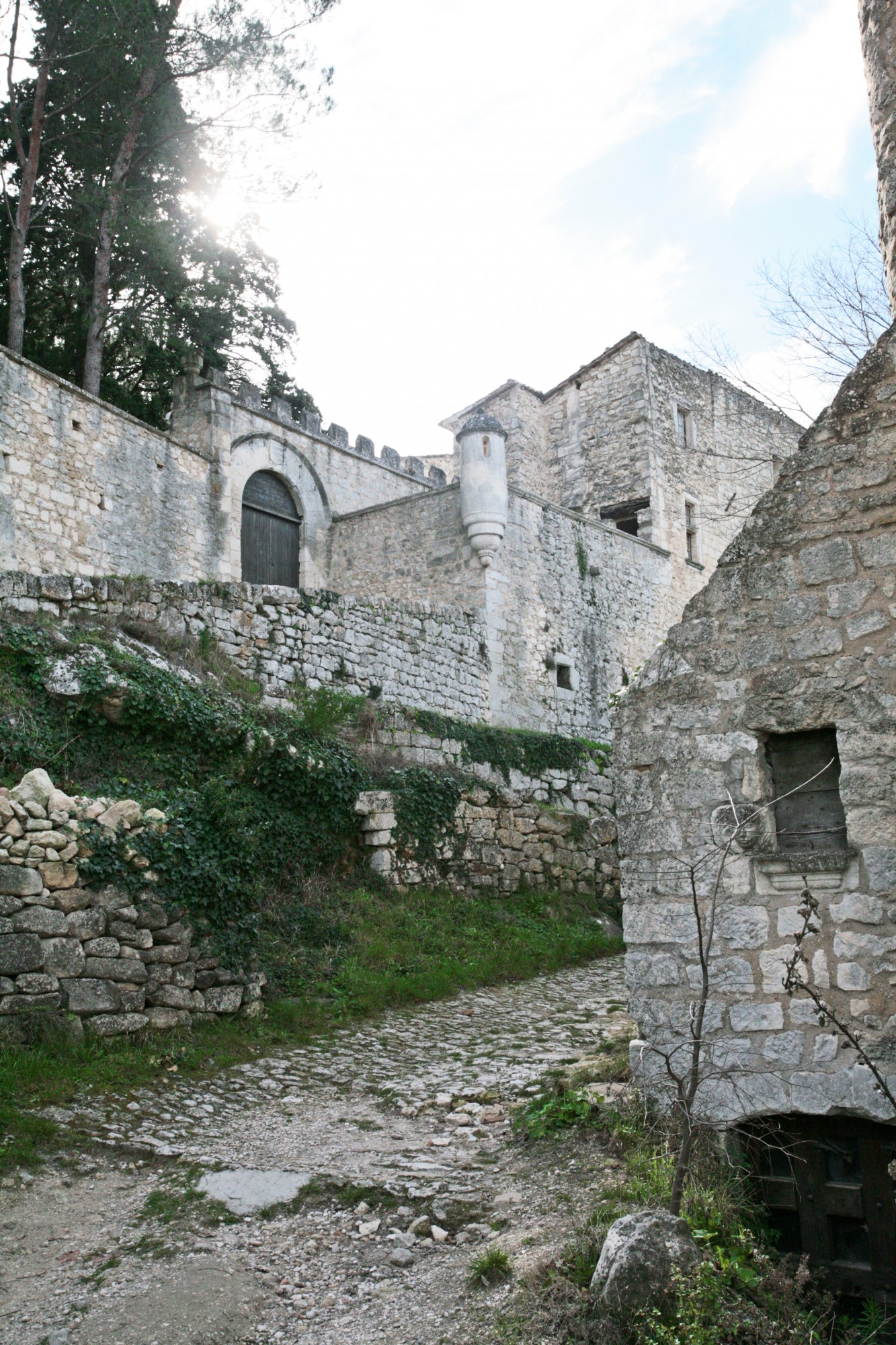 Rue dans la montée vers le chateau d'Oppède-le-vieux